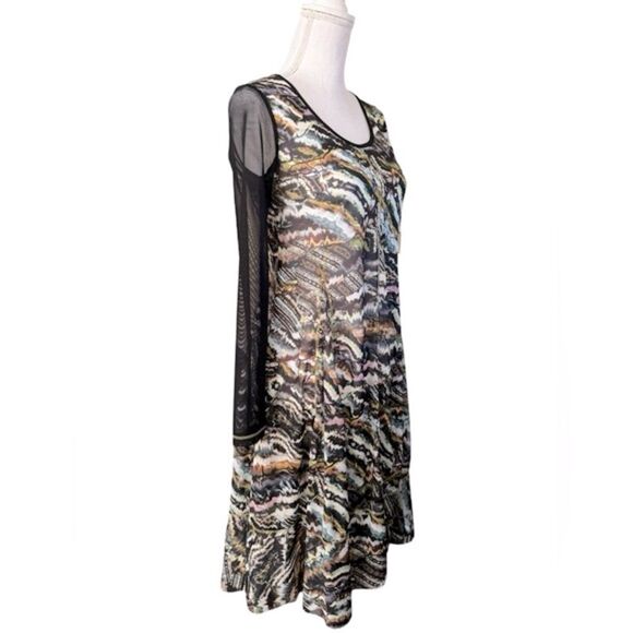 NWT Sun Light mesh knee-length dress Multicolor. Medium - Picture 3 of 7